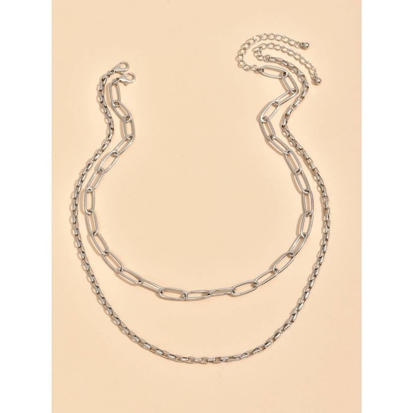 2pcs Minimalist Chain Necklace set gold - Picture 8 of 11